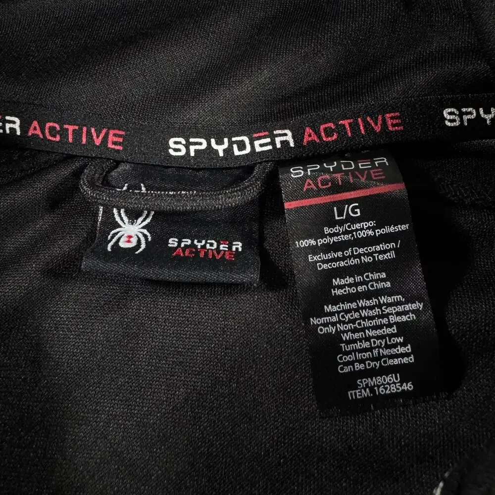 Spyder Proweb Active Black Full Zip Lightweight Track Jacket Size Men’s Large